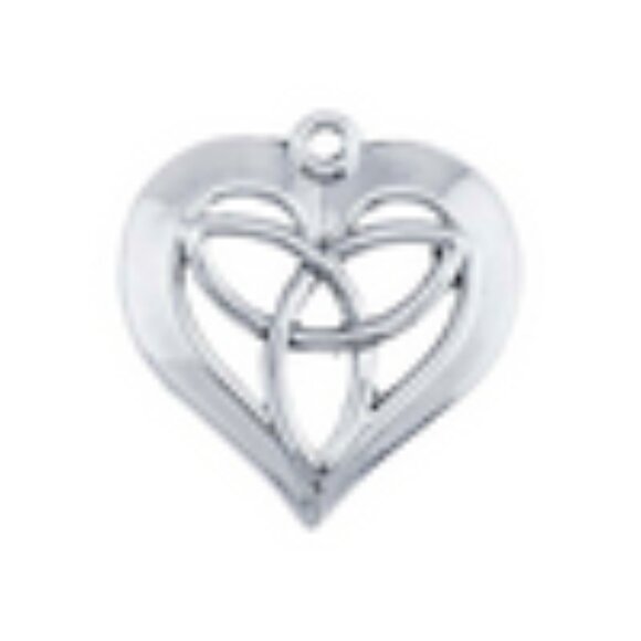 Triquetra Heart Design Sterling Silver Pendant - Picture 2 of 16